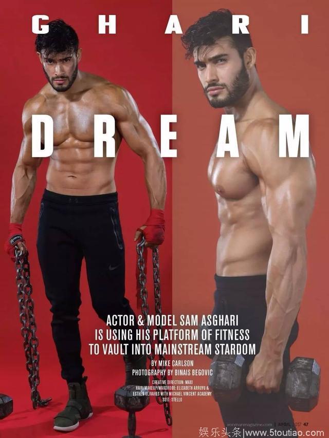 布兰妮男友Sam Asghari 荣登健身大刊，冉冉升起的健美圈新秀