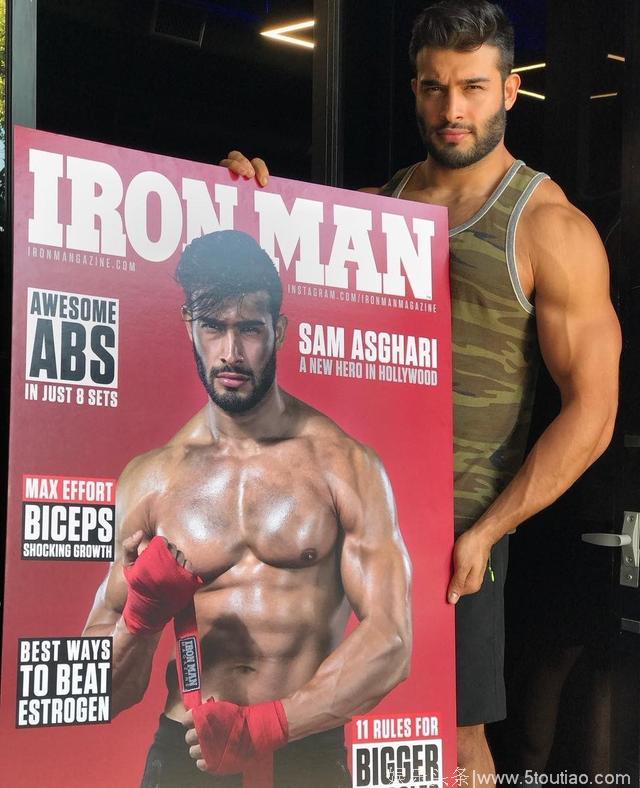 布兰妮男友Sam Asghari 荣登健身大刊，冉冉升起的健美圈新秀