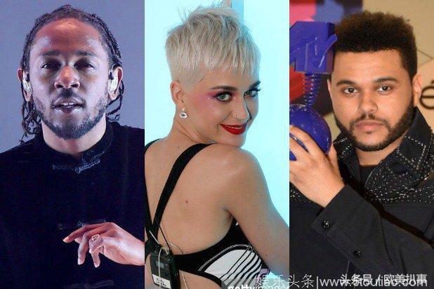恭喜！凯蒂佩里 Kendrick Lamar获得2017年MTV大奖提名