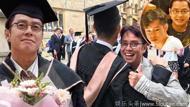 谭咏麟破禁社交网发合照，宣布儿子牛津硕士毕业，果然高大又靓仔