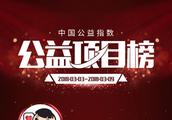 180316 中国公益指数项目榜公布 源基金排名第五