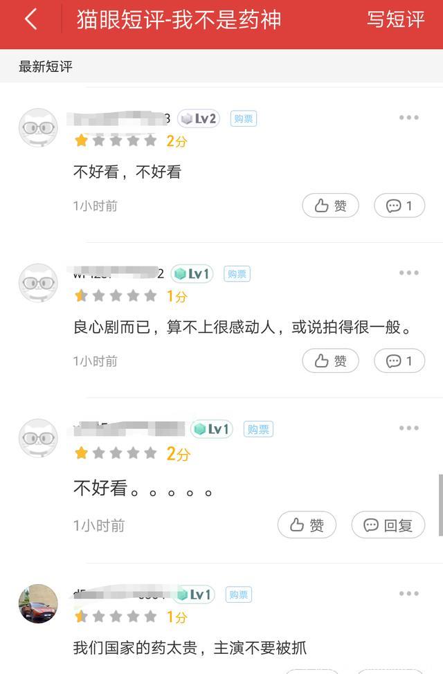 《我不是药神》这次我们不看评分，不看票房，只看影评