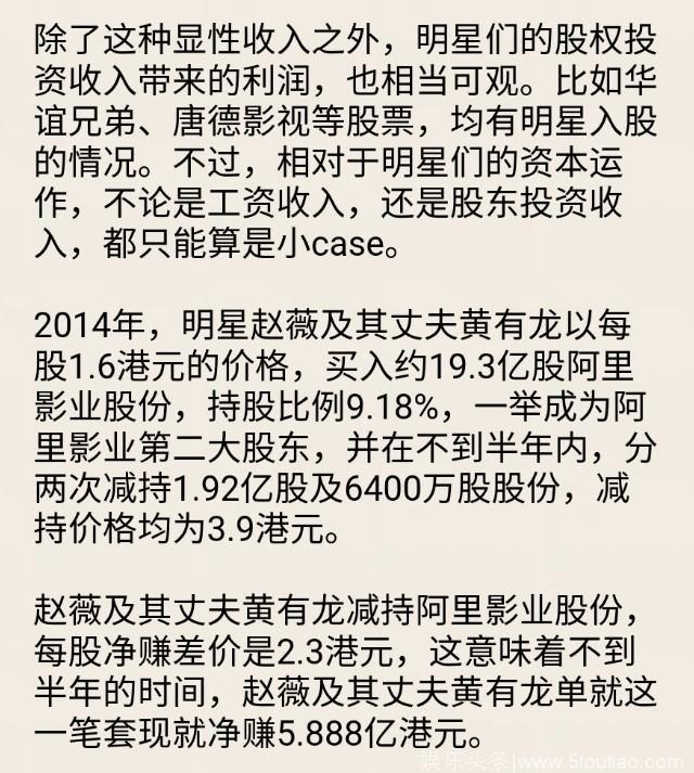 范冰冰、杨洋、杨颖等明星收入曝光，范冰冰会被罚金击垮吗