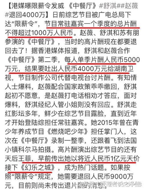 王菲：以前不知道综艺那么好赚，网友：请退回那9000万人民币