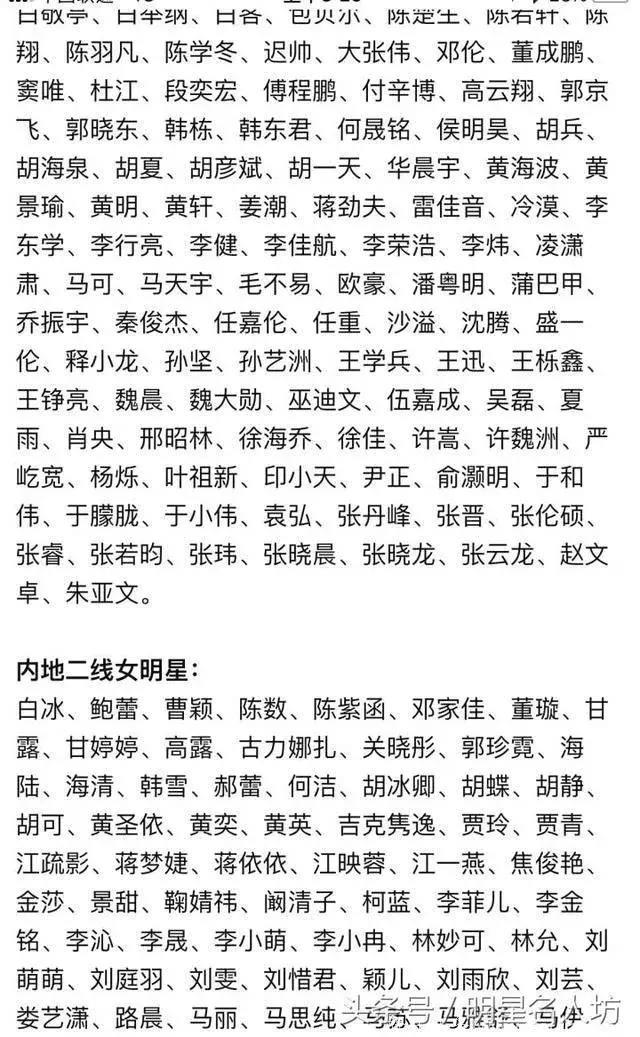 崔老师的585明星名单，你得罪得起吗