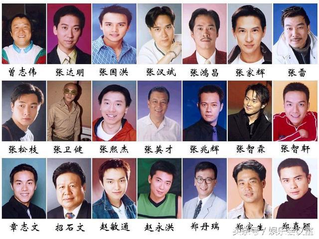 香港TVB222位男演员，能认识一半以上的都是大神，刘恺威也在其中