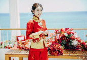 这些美如画的东方明星中式婚礼, 身穿凤袍风情万种谁是最美