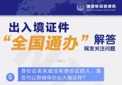 【收藏】不用回户籍地，出入境证件“全国通办”！怎么办？请看这里！